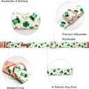 Lionheart glory St. Patrick's Day Dog Collar, Clover Green Dog Collars for Large Dogs Spring Pet Collar Adjustable Heavy-Duty Puppy Collars Pet Gift