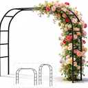 Metal Pergola Arbor 7'6"Wide x 6'5'High/4'6"Wide x 7'10"High,Assemble Freely 2 Sizes,Wide Wedding Garden Arbor Bridal Party Decoration Arbor