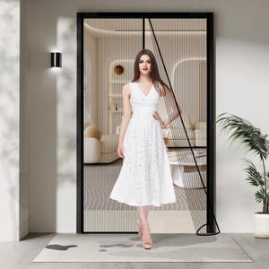 6 x PIGETALE Magnetic Screen Door Fits Doors up to 36 x 82 Inches Max, Screen Size 38" x 84" Heavy Duty Screen Mesh Net Keeps Bugs Out, Self Sealing Hands Free Mesh Partition, Pet and Kid Friendly