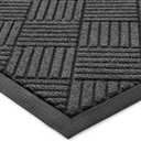 Front Door Mat, Heavy Duty Indoor Outdoor Doormat, 72" x 36" Low Profile Outdoor Mats for Home Entrance, Stain and Fade Resistant Welcome Mat Ideal for High Traffic Area, Diamond Grey