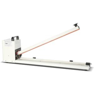 Impulse Heat Sealer with Seal bar, Heavy-Duty Bag Sealing & Cutting Machine, 8mm Sealing Width, 1 Extra Replacement (White, 18 inch)