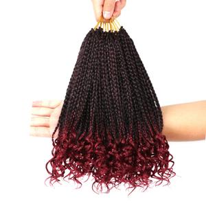 7 Packs 10 Inch Boho Goddess Box Braids Crochet Hair for Black Women (TBug#, 10 Inch (Pack of 7))