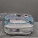 Collapsible Baby Bathtub for Newborns with Thermometer and Soft Floating Cushion Portable and Foldable Travel Baby Bath Tub for Infants to Toddler 0-36 Month (Blue)