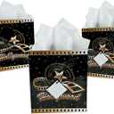 Medium Hollywood Gift Bags with Tags - Set of 12 - Movie Night and Awards Party Supplies