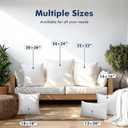 Pack of 2 24x24 Outdoor Pillow Inserts, Water Resistant Throw Pillow Inserts, Cushion Inner Pads for Patio, Furniture, Sofa, Bed, Living Room, Garden Decorative Waterproof Pillow Inserts