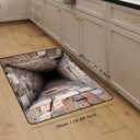 3D Hole Illusion Doormat - Non-Slip Optical Illusion Rug with Realistic Deep Pit Effect, Easy Clean Floor Mat for Entryway Living Room Bedroom Hallway Indoor Decor 50x80cm