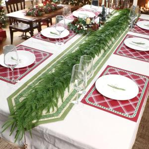 6 FT Christmas Norfolk Pine Garlands, Real Touch Realistic Artificial Christmas Garland, Artificial Greenery Garland for Christmas Table Wall Fireplace Mantle Indoor Outdoor Decorations (6 FT)