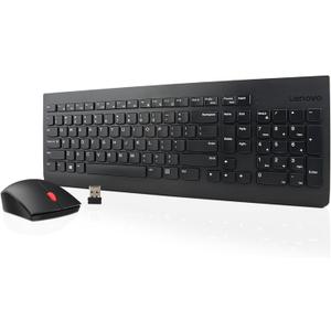 Lenovo 510 Wireless Keyboard & Mouse Combo, 2.4 GHz Nano USB Receiver, Full Size, Island Key Design, Left or Right Hand, 1200 DPI Optical Mouse, GX30N81775, Black