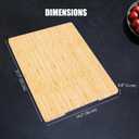 XL Bamboo Cutting Board with Handle – Extra Large Wood Chopping Board for Meat, Cheese, Serving – TRULY Glue-Free, Pre-Oiled Kitchen Boards 21.7"X14"/ 55x36cm - Dishwasher Safe [New 2026 Upgrade], 17"L x 12"W