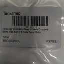 Tankaneo Womens Deep V Neck Cropped Tank Tops Low Cut Summer Cap Sleeve T Shirts Y2k Slim Fit Cute Tees (Large)