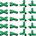 20PCS Fitting 0.43 Inch 11mm 4 Types Stable Support Heavy Duty Greenhouse Frame Building Connector Suitable for Grape Trellis Sunscreen Shed Gardening Plant Stakes for Flower and Greenhouse Frames