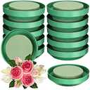 12 Sets Large Flower Foam with Bowl Kit 6.5 Inch Round Floral Foam Blocks Bulk DIY Green Flower Arrangement Supplies Floral Arranging Kit for Wedding Birthday Party Table Centerpiece Decorations