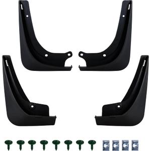 Amooca Mud Flaps Customized for Tesla Model 3 Year 2016-2023 No-Drill Splash Guards Mudguards with Hardware Front & Rear 4pc Set