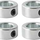 TonGass 4-Pack Zinc Plated Carbon Steel 3/4" Bore Shaft Collar Set, Screw Style Bore Shaft Collar with 3/4" Bore Size, 1-1/4" Outer Diameter and 9/16" Width Suitable for Automotive and Industrial Use