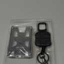 INDOULA Retractable Horizontal Badge Holder,ID Card Holder with 31.5" Retractable Reel and 4 Cards Slot(1 Pack,Black).