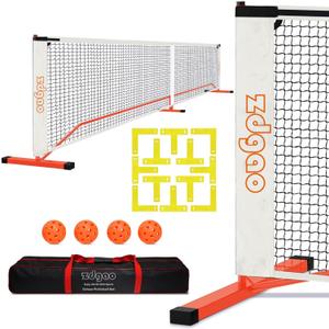 Zdgao Pickleball Set with Net for Driveway, 22 FT Regulation Size Pickle Ball Net Set with Pickleballs, Court Markers and Carry Bag, Steady Metal Frame for Outdoor, Indoor Court