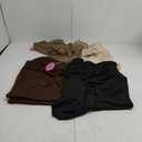 Velvelhall 4 Pack Women's Wide Leg Sweatpants Drawstring Lounge Joggers for Women Straight Pants Elastic Waist with Pockets(Black, Brown, Khaki, Apricot), Size: 3XL