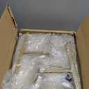 Ladder Shelf 4 Tiers Metal Industrial Bookshelf,White Marble Wood Tall Open Storage Rack and Display Shelves,Wall Mount Wide Book Case for Home Office Bedroom,Small (1 PC 15.7IN)