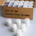 CANDWAX Unscented White Votive Candles Set of 36 - Clean-Burning, Long-Lasting 15 Hour Burn - Ideal for Weddings, Home Dcor, Spa, Events - Bulk Value for Versatile Use