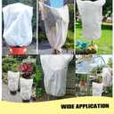 6-Pack Plant Cover Freeze Protection 31.5" x47.3'' White Tree Cover Bags with Zipper Drawstring Winter Outdoor Plant Jacket Reusable Cloth Blanket for Shrub Potted Fruit Plant (31.5" x47.3''(6PCS))
