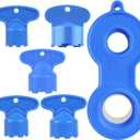 2 x Faucet Aerator Key Removal Wrench Tool with 5 Sizes M16.5, M18.5, M21.5, M22.5, M24 Concave Spout Key Sink Spout Wrench with Faucet Housing Removal Tool for Bathroom Kitchen Sinks