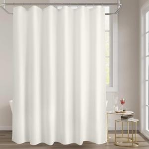Fabric Shower Curtain Liner Washable, 70 x 72 Inches, Cream Shower Liner Fabric with 2 Magnets, Bathroom Polyester Shower Liner Waterproof Soft Lightweight, Cream