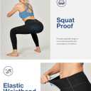 Heathyoga Leggings with Pockets for Women Tummy Control High Waisted Yoga Pants Women Compression Workout Leggings (Black)