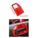 4pcs ABS Interior Door Handle Bowl Cover Trim Red for Jeep Wrangler JK 4 Door 2011 2012 2013 2014 2015 2016 2017 DKEKE