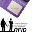 Bocasal Wallet Case for iPhone 14 Plus, RFID Blocking Magnetic Flip Case with Card Slots Holder Kickstand Wrist Strap, PU Leather Folio Shockproof Protective Cover 6.7 Inch (Purple)