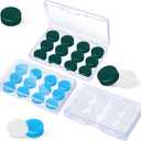 Frienda 36 Pairs Ear Plugs for Sleeping Reusable Moldable Silicone Gel Wax Earplugs Waterproof Earplugs Noise Cancelling Ear Plugs for Adults Swimming Snoring Studying (White, Blue, Green)