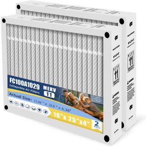 16x25x4 Filter Replacement For Honeywell FC100A1029 Pleated Design, 1 PACK