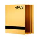 4PCS Laser Engraving ABS Double Color Plastic Sheets, 12" x 8" Engravable Blanks for Custom Name Badges, Signs, Retail Logos, DIY Crafts (Mirror Gold/Black)