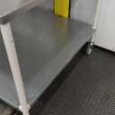 EnduraSteel Stainless Steel Mobile Prep Table with Powder-Coated Mild Steel Frame, 72" L × 48" W × 36" H