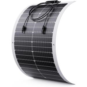 50W Flexible Solar Panel, 50 Watt 12V Small Solar Panel, Callsun 23% High Efficiency 182 PERC IP68 Waterproof ETFE Offgrid Solar Panels for RV Living Camping Van Car Marine (White)