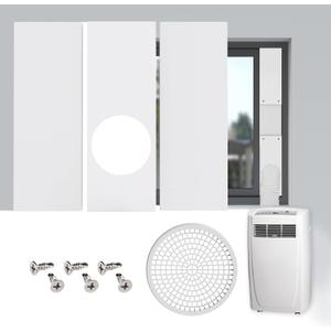 Daisypower Portable Air Conditioner Window Kit, Adjustable Seal Panels for Portable AC Hose with 5" Diameter, Window Vent Kit for Sliding Windows