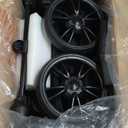 Wagon Stroller for 2 Kids & Cargo-Travel Stroller Push-Pull Double Wagon Lightweight Folding Stroller for Newborn&Toddler with 5-Point Harness,Adjustable Handle Bar and Canopy,Tray Table,Cup Holder (Black)