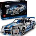 LEGO Technic 2 Fast 2 Furious Nissan Skyline GT-R (R34) Car - DIY Kit and Building Set for Adults - Collectible Model Street Racer with Drift Function - Gift for Car Enthusiasts and Movie Fans - 42210, 4.6 inches high