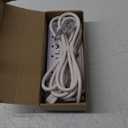 Surge Protector Power Strip - Nuetsa Flat Plug Extension Cord with 8 Outlets and 4 USB Ports, 10 Feet Power Cord (1625W/13A), 2700 Joules, ETL Listed, White