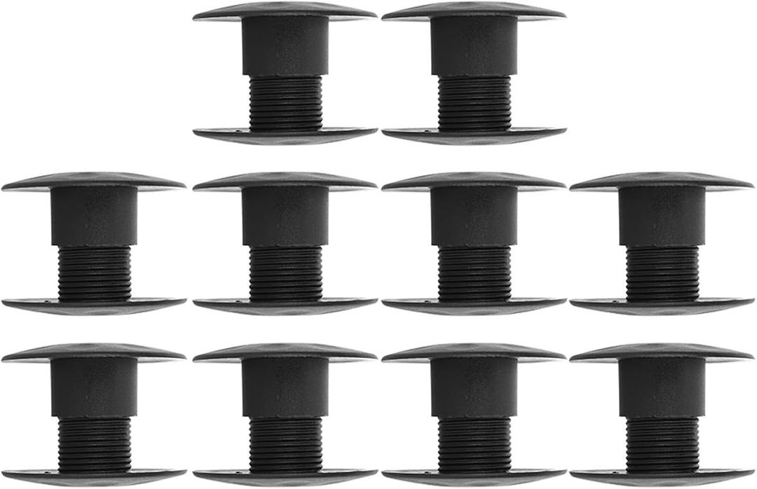 10PCS Tabletop Foosball Bushings Bearing Rods for Fun Games Accessories Black Foosball Machine Bearings Replacement Diameter Threaded Plastic Portable Size Foosball Replacement Parts