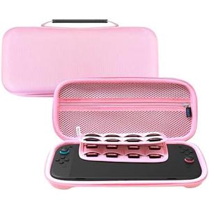 Anleo Carrying Case for Nintendo Switch 2 (2025), Switch 2 Large Capacity Protective Hard Case Portable Travel Bag with 16 Game Card Slots and Storage for Console & Accessories（Thick） (Pink)