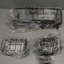 Veken Shower Caddy 6-Pack, Advanced Rustproof Design, No Drilling Adhesive Shelves, Rack with Soap Holder, Large Capacity Bathroom Organizers and Storage, Wall-Mounted Kitchen & Home Decor (Black)