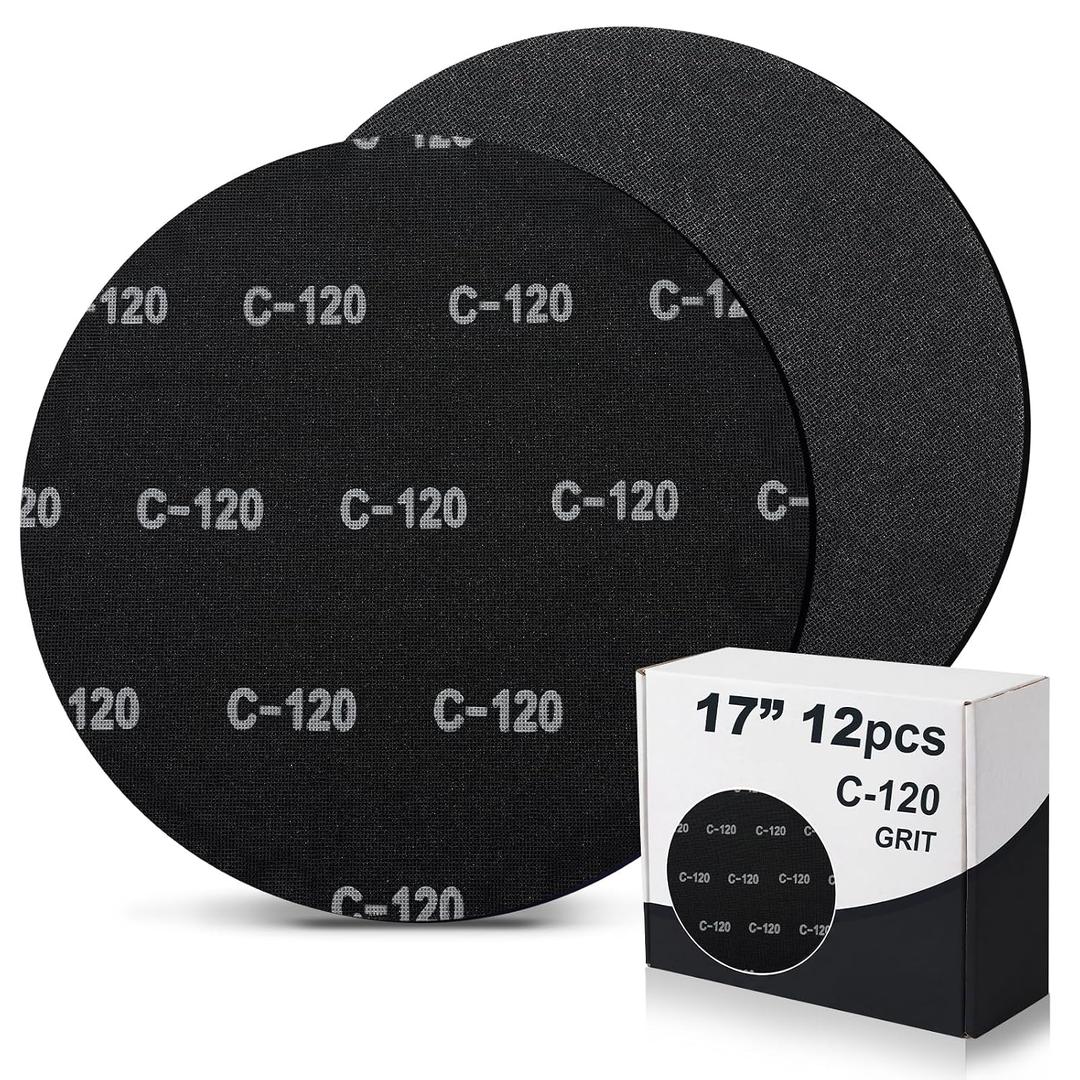 Lounsweer 12Pcs 17" Sanding Screen Disc Mesh Floor Sanding Screen, 120 Grit
