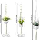 FREEBLOSS 3 Sets Macrame Plant Hanger Kit Macrame Wall Hanging Kit Macrame Plant Hangers Indoor Hanging Planter Basket Macrame Kit for Beginners with Video Tutorial
