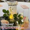 100Pcs Balloon Lights with Lanyard, Balloons Light for Party Decorations,Paper Lantern,Easter Eggs,Birthday Party,Halloween Christmas Decoration(Glow steadily Warm White)