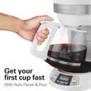 Hamilton Beach 12 Cup Programmable Drip Coffee Maker Machine, Regular & Bold Brew Options, Auto Pause and Pour, Glass Carafe, White (46294J)