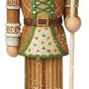 Simgoing 2 Pcs Gingerbread Nutcracker Figures Christmas Resin Nutcracker Figurines Holding Christmas Cookies, Gingerbread Men and Candy, Soldier Xmas Centerpieces Decor for Winter Table Party Favors