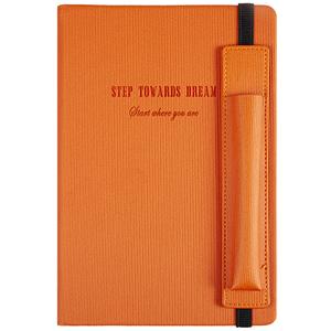 KetA Lined Notebook with Pen Holder, College Lined Journal, Premium Thick Paper, A5, 5.9 x 8.4 inch, 192 pages Dream Notebook (Orange)