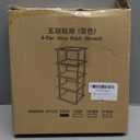 Vertical Shoe Rack - Tall Narrow Shoe Rack Organizer for Small Spaces,5 Tier Bamboo Shoen Shelf for Entryway,Closet,Corner,Doorway,Skinny Shoe Shelf Space Saving Shoe Storage,Free Stackable DIY (Brown)