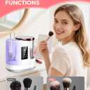 Electric Makeup Brush Cleaner Machine with Automatic Cleaning and Drying Functions Portable Makeup Brush for Makeup Lovers