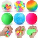 6 Set Squishy Sensory Stress Squeezing Balls forAdults: Best Calming Tool to Relieve Anxiety, Vent Mood and Improve Focus, Easter Basket Stuffers for Kids, Goodie Bag Stuffers